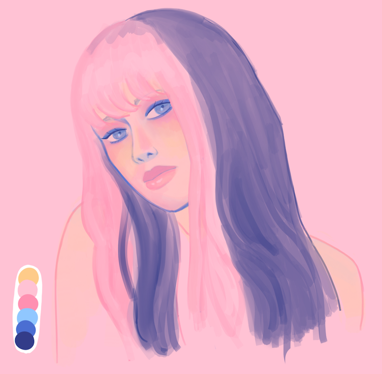digital portrait; procreate and ipad